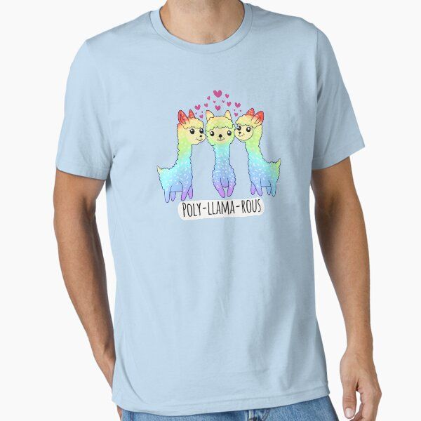 Poly-llama-rous, polyamorous, llama, rainbow, cute lgbtq