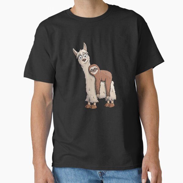Trendy Funky Cartoon Chill Out Sloth Riding Llama