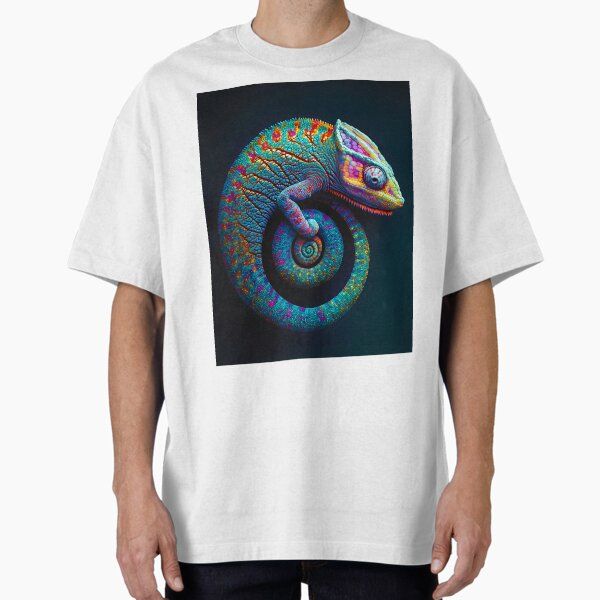 3d Render Of Colorful Chameleon, Vibrant Multicolor Holographic