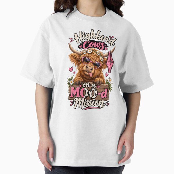 Highland Cows on a Moo-d Mission Funny Cow Lover