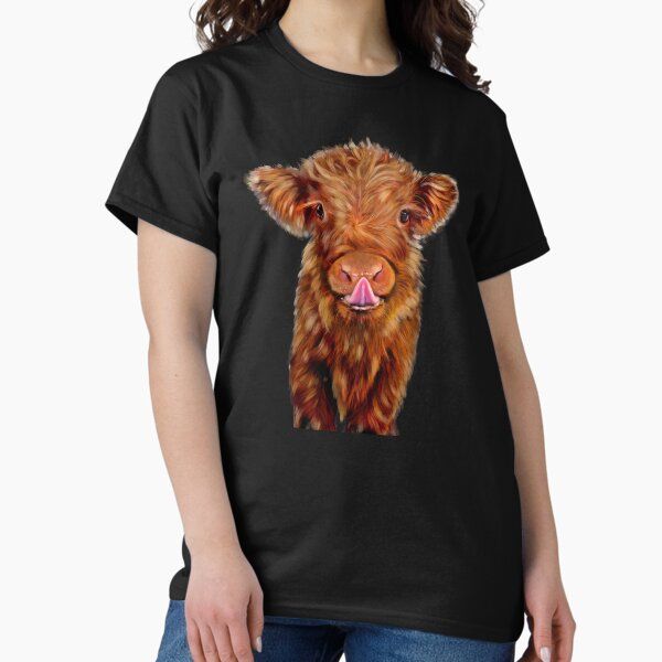 Baby Highland Cow Drawing Scottish We Coo