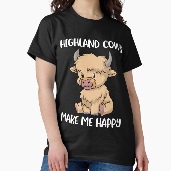 Scottish Highland Cow Messy Hair Cute Cow