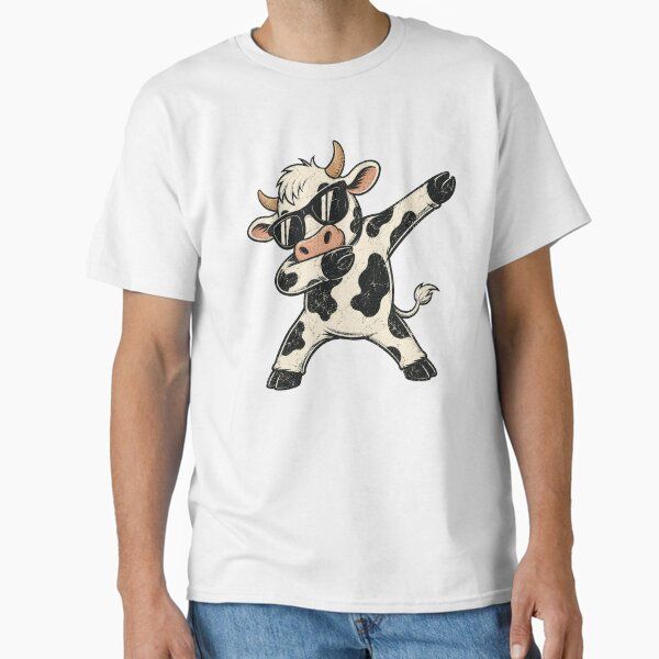 Dabbing Cow Wearing Sunglasses Funny Farm Animal