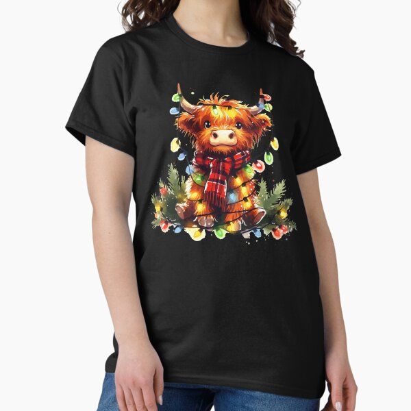 Cute Christmas Highland Cow Heilan Coo Christmas Lights